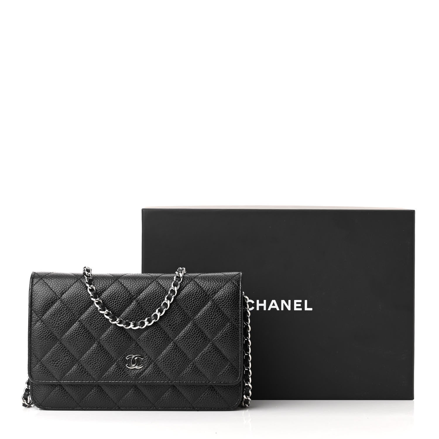 Chanel Caviar Quilted Wallet On Chain WOC Black 12 of 12