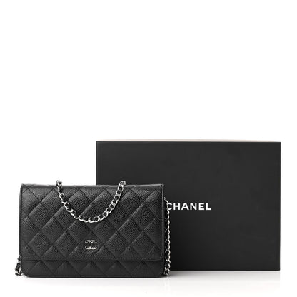 Chanel Caviar Quilted Wallet On Chain WOC Black 12 of 12