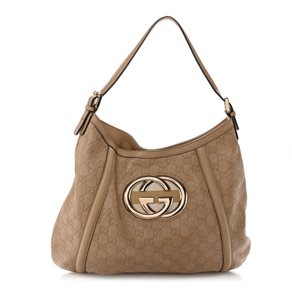 Gucci Guccissima Medium Britt Tote Beige 1 of 11