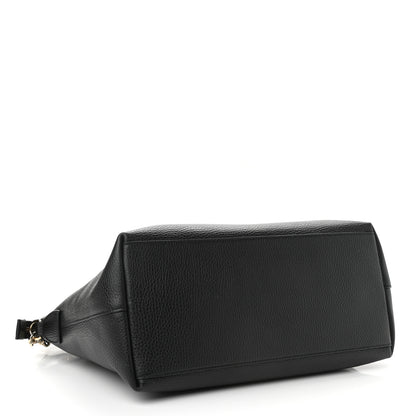 Gucci Dollar Calfskin GG Charm Dome Satchel Black 4 of 10
