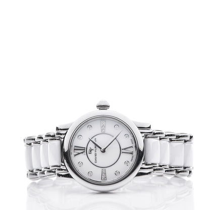David Yurman Stainless Steel Ceramic Diamond 30mm Classic Quartz Watch White 3 of 8