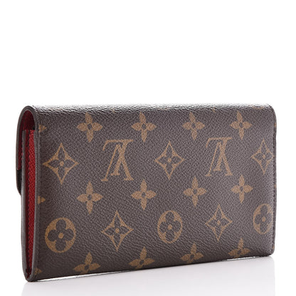 Louis Vuitton Monogram Emilie Wallet Red 3 of 6