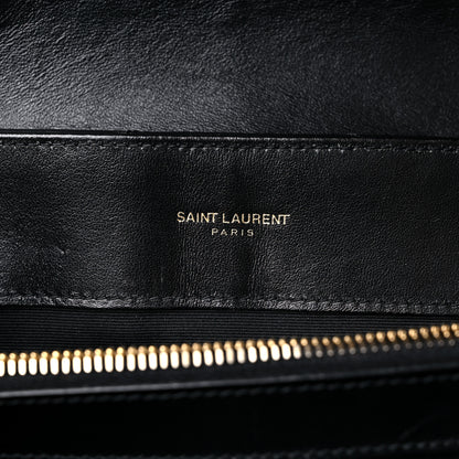 Saint Laurent Calfskin Y Quilted Monogram Medium Loulou Chain Satchel Black 5 of 18