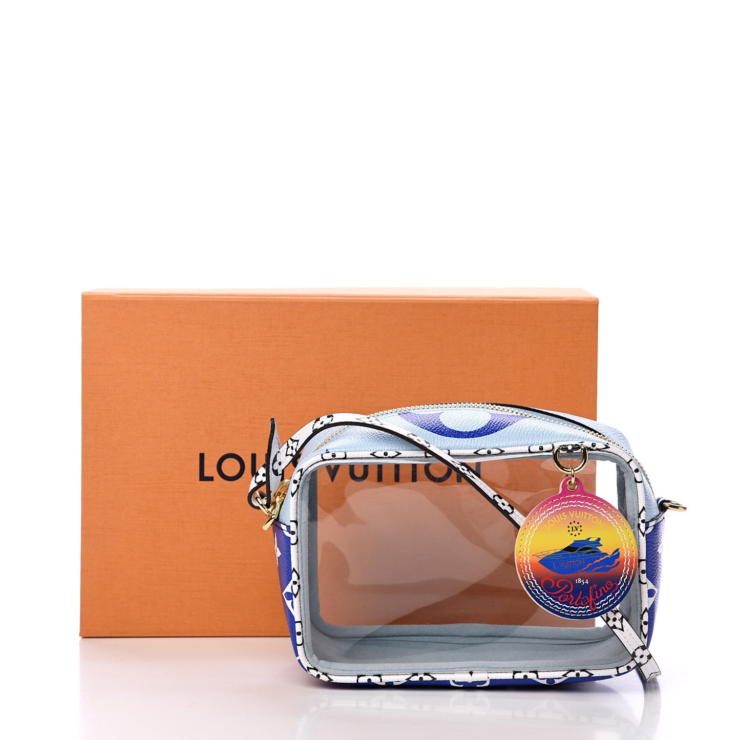 Monogram Giant Portofino Beach Pouch Blue