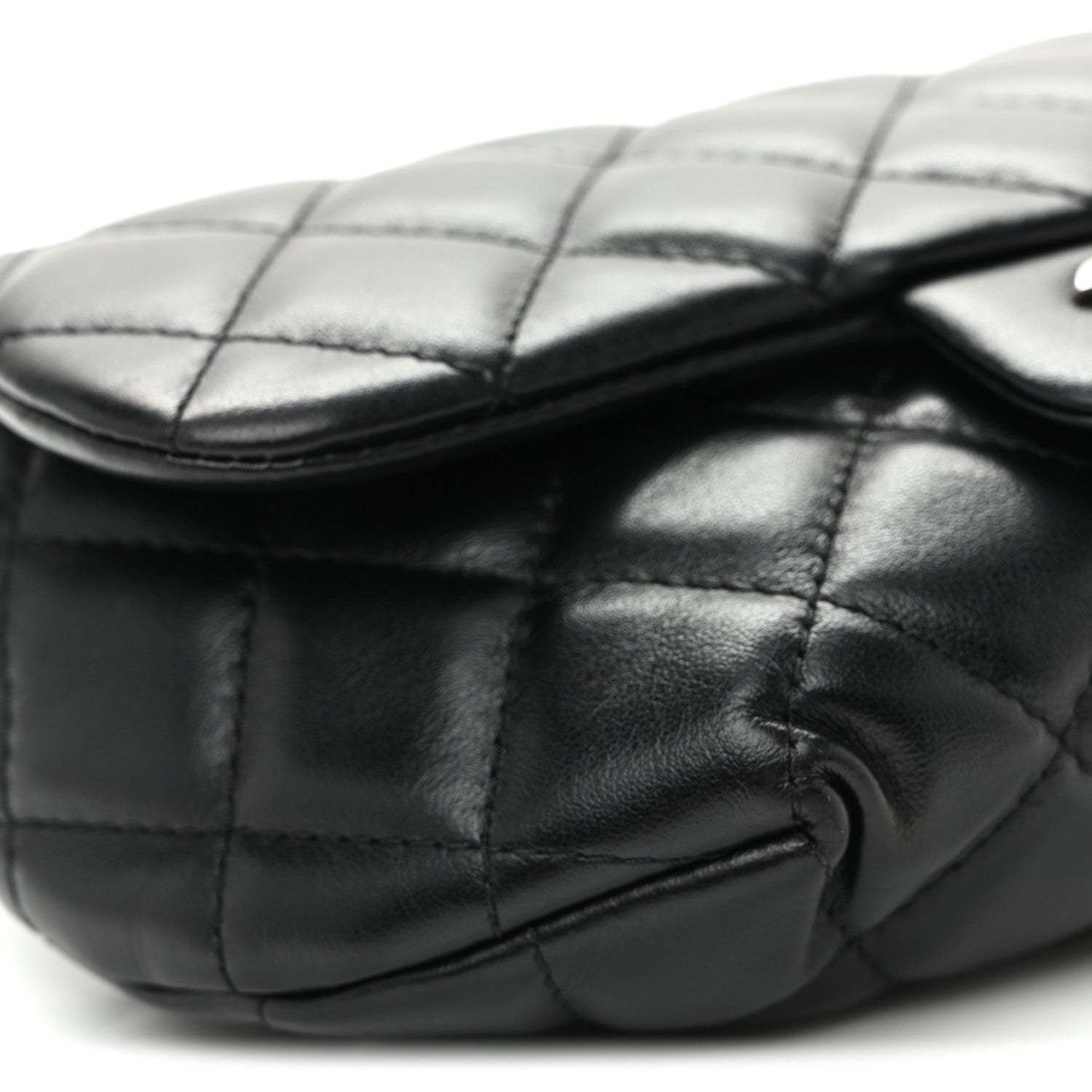Chanel Calfskin Quilted CC Uniform Flap Belt Bag Black 9 of 10
