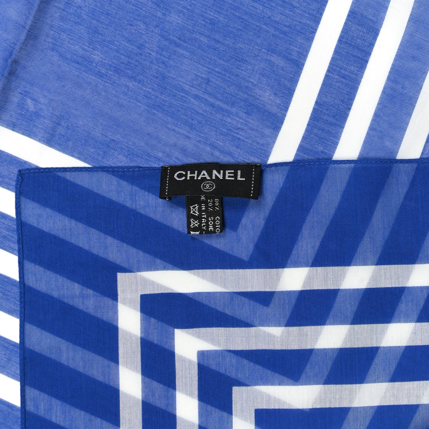 Cotton Silk CC Scarf Blue