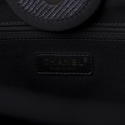 Chanel Mixed Fibers Calfskin Medium Deauville Tote Black 6 of 10