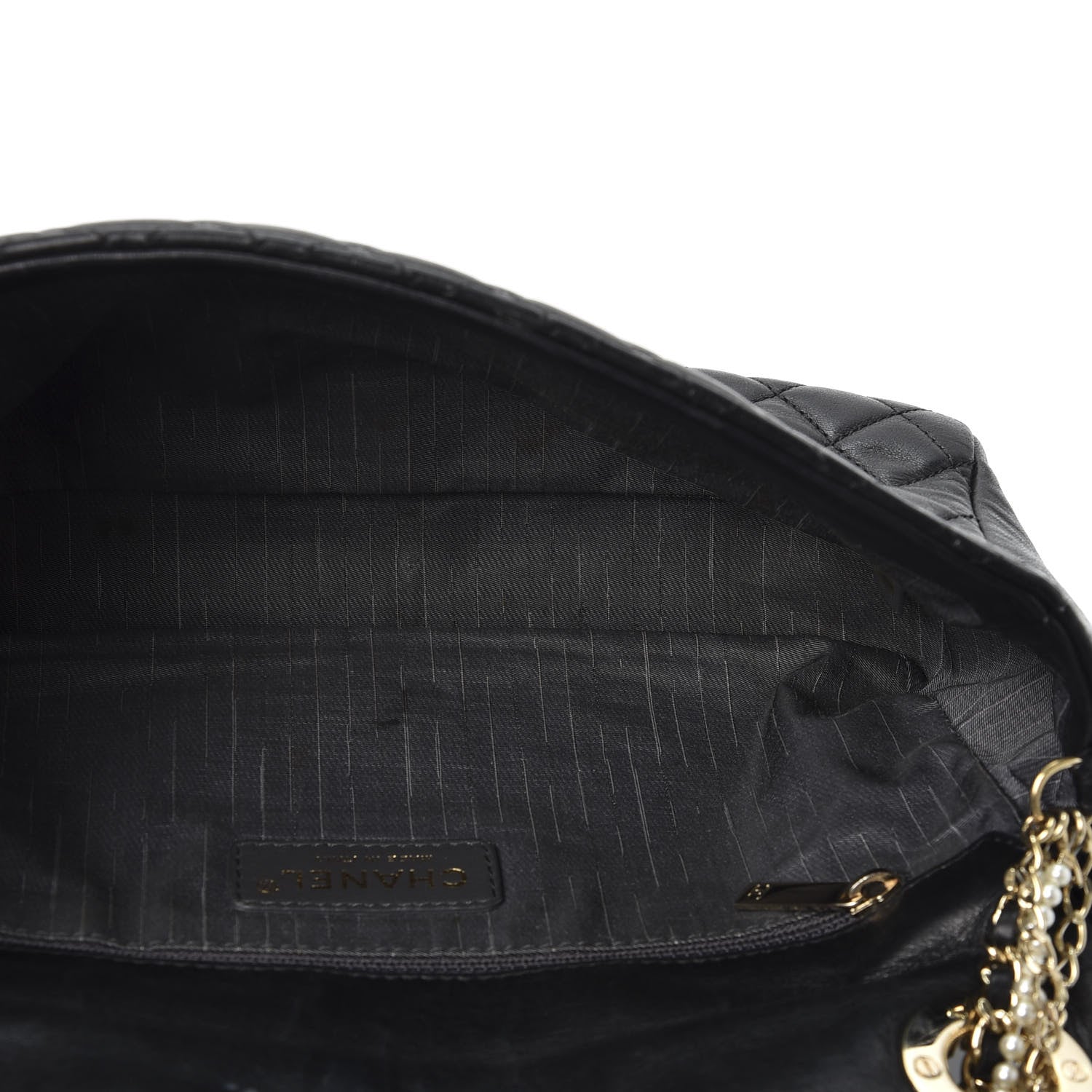 Chanel Lambskin Quilted Medium Westminster Pearl Flap Black 4 of 10