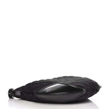 Burberry Nylon Calfskin Quilted Hoxton Hobo Black 4 of 13