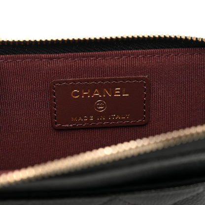 Chanel Caviar Quilted CC Zip Around Card Holder Black 6 of 7