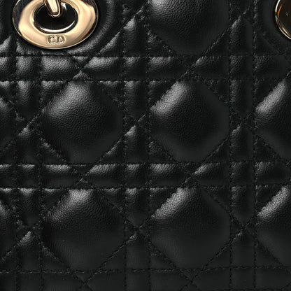 Christian Dior Lambskin Cannage Mini Lady Dior Black 9 of 11