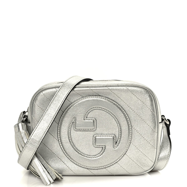 Gucci Metallic Sakai Be Green Calfskin Diagonal Stitched Small