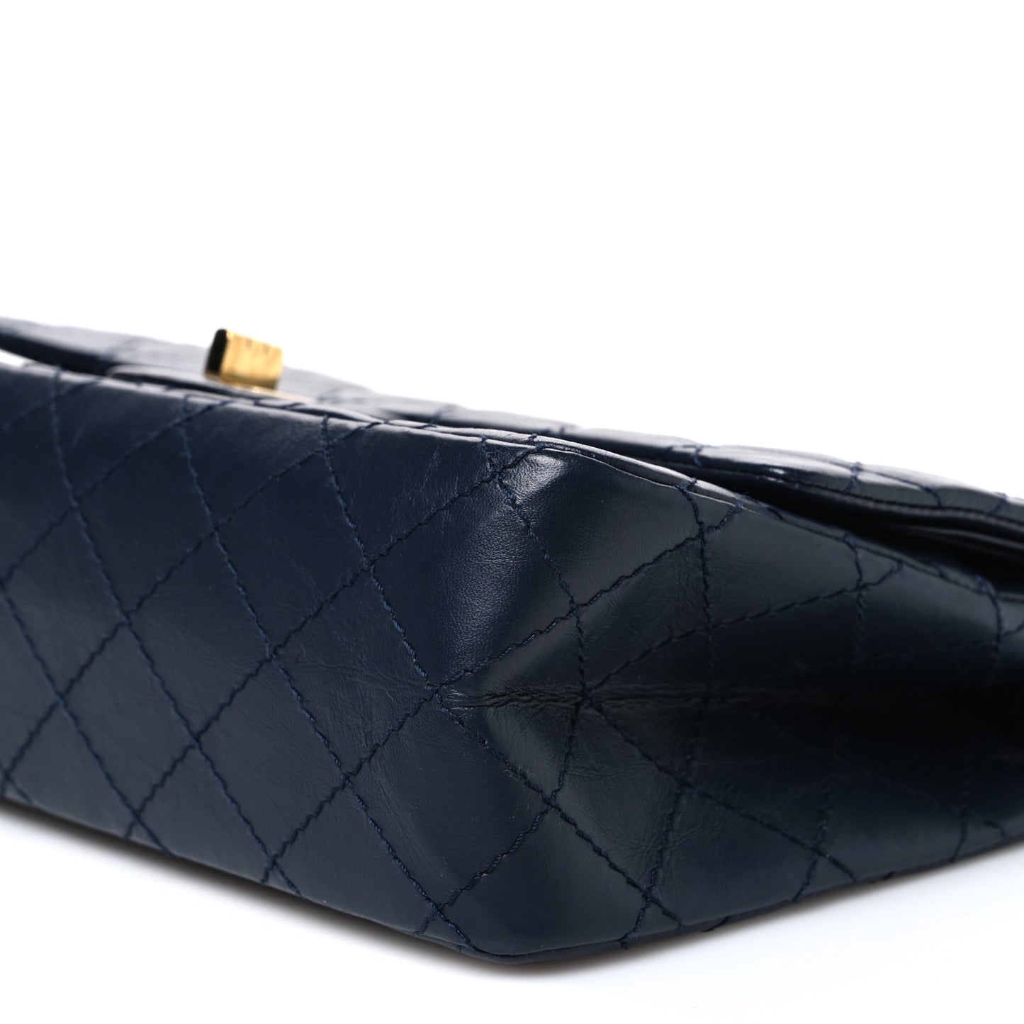 Aged Calfskin Quilted 2.55 Reissue 225 Flap Navy