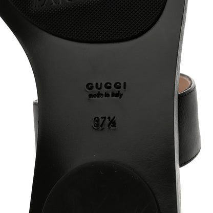 Gucci Calfskin GG Marmont Thong Sandals 38 Black 7 of 8