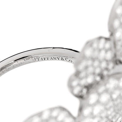 Tiffany Platinum Diamond Paper Flowers Cluster Ring 52 6 5 of 7