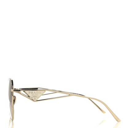 Prada Metal Symbole Triangle Logo Sunglasses SPR57Y Anthracite Gray Cammeo Beige 3 of 7