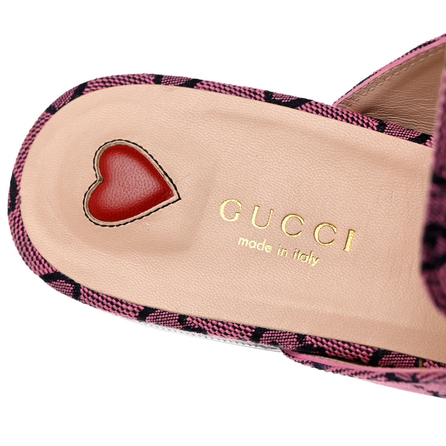 Gucci Canvas GG Monogram Horsebit Womens Princetown Slippers 37.5 Pink Blue 7 of 11