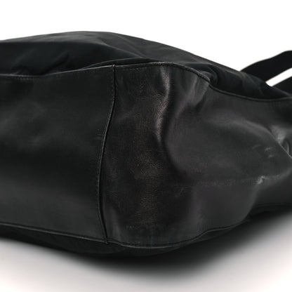 Prada Nylon Calfskin Tote Black 9 of 11