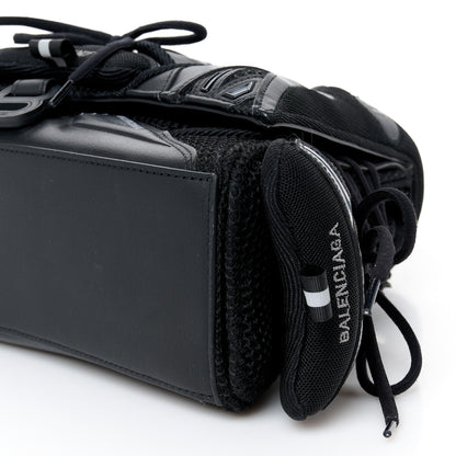 Balenciaga Faux Calfskin Fabric Medium Sneakerhead Top Handle Bag Black 10 of 10