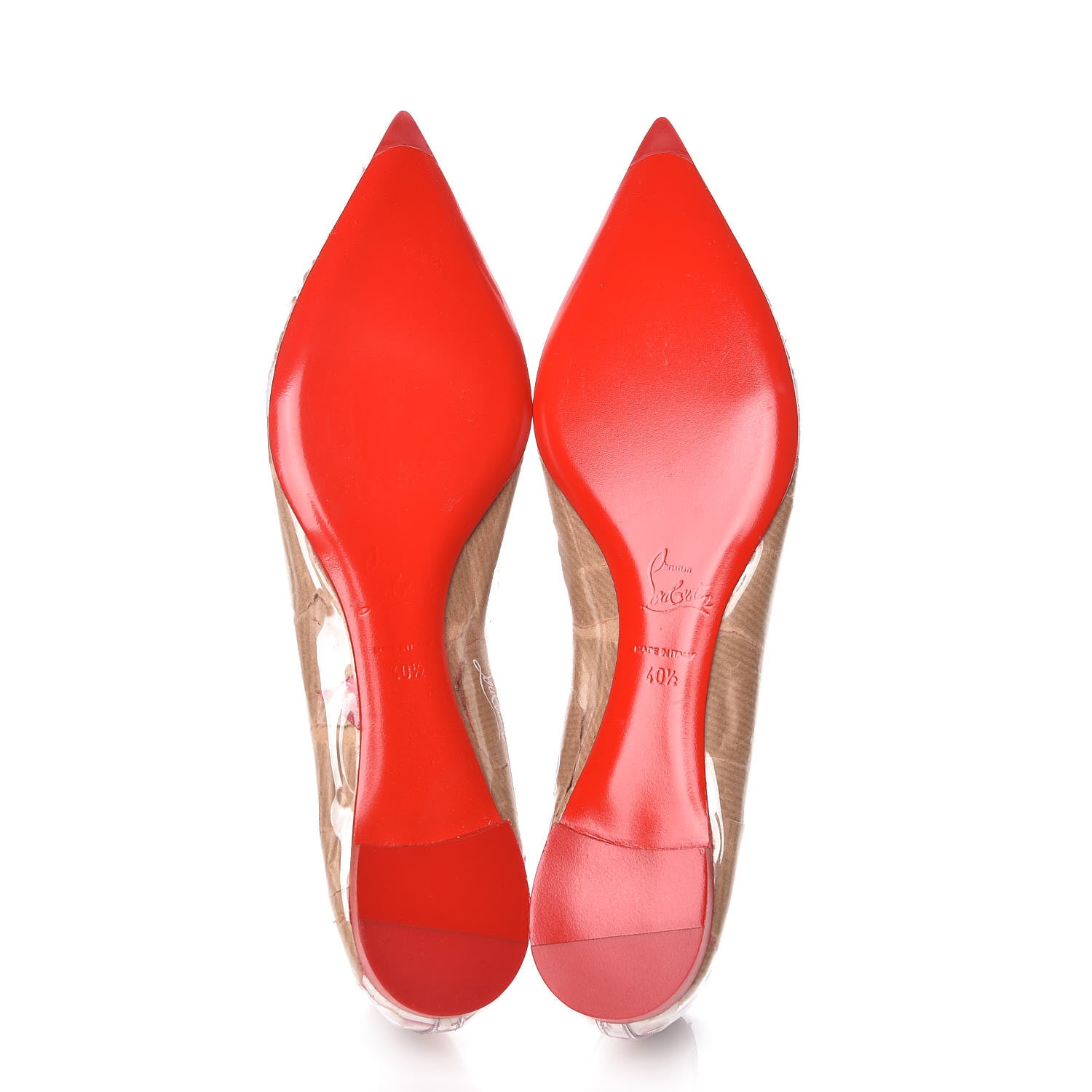 Christian Louboutin Loubi Kraft PVC Ballalla Flats 40.5 Multi 5 of 8