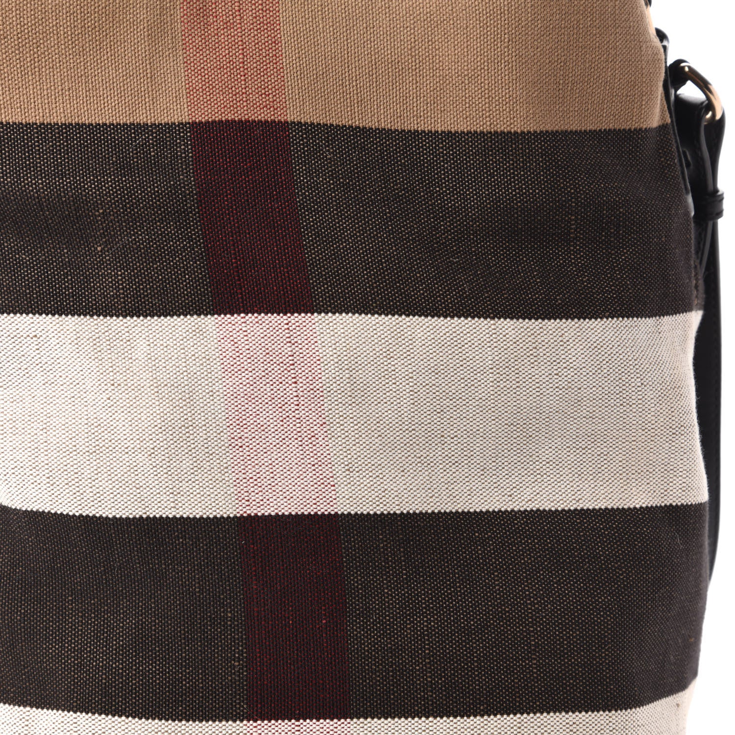 Burberry Canvas Mega Check Medium Ashby Hobo Black 9 of 10
