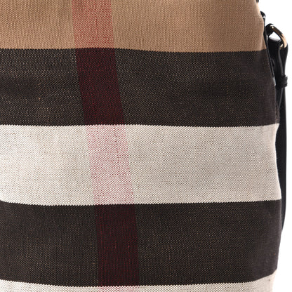 Burberry Canvas Mega Check Medium Ashby Hobo Black 9 of 10