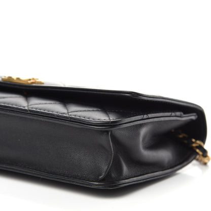 Chanel Lambskin Quilted Boy Wallet On Chain WOC Black 7 of 12