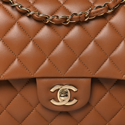 Chanel Lambskin Quilted Medium Double Flap Brown 8 of 11