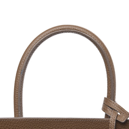 Saint Laurent Grained Calfskin Small Sac De Jour Taupe 11 of 12