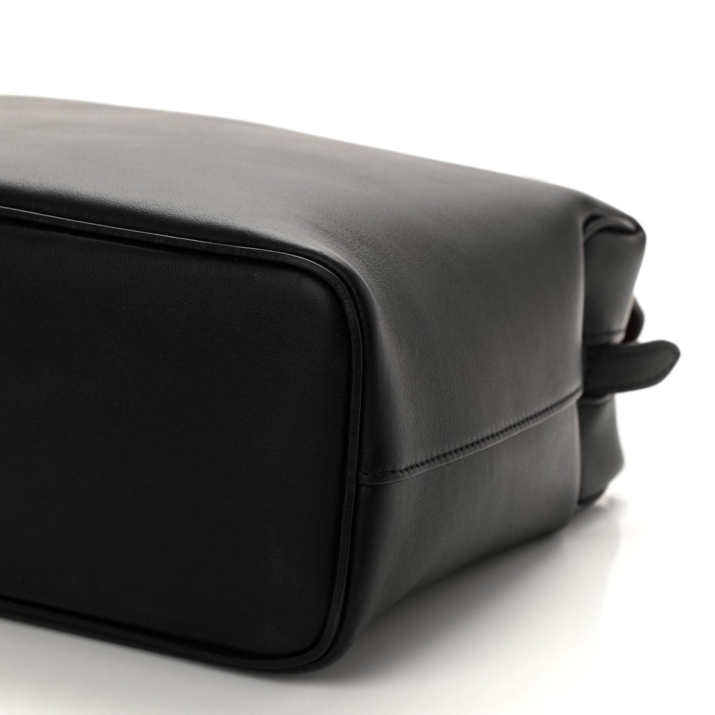 Lambskin Small Soft Cube Satchel Black Burgundy