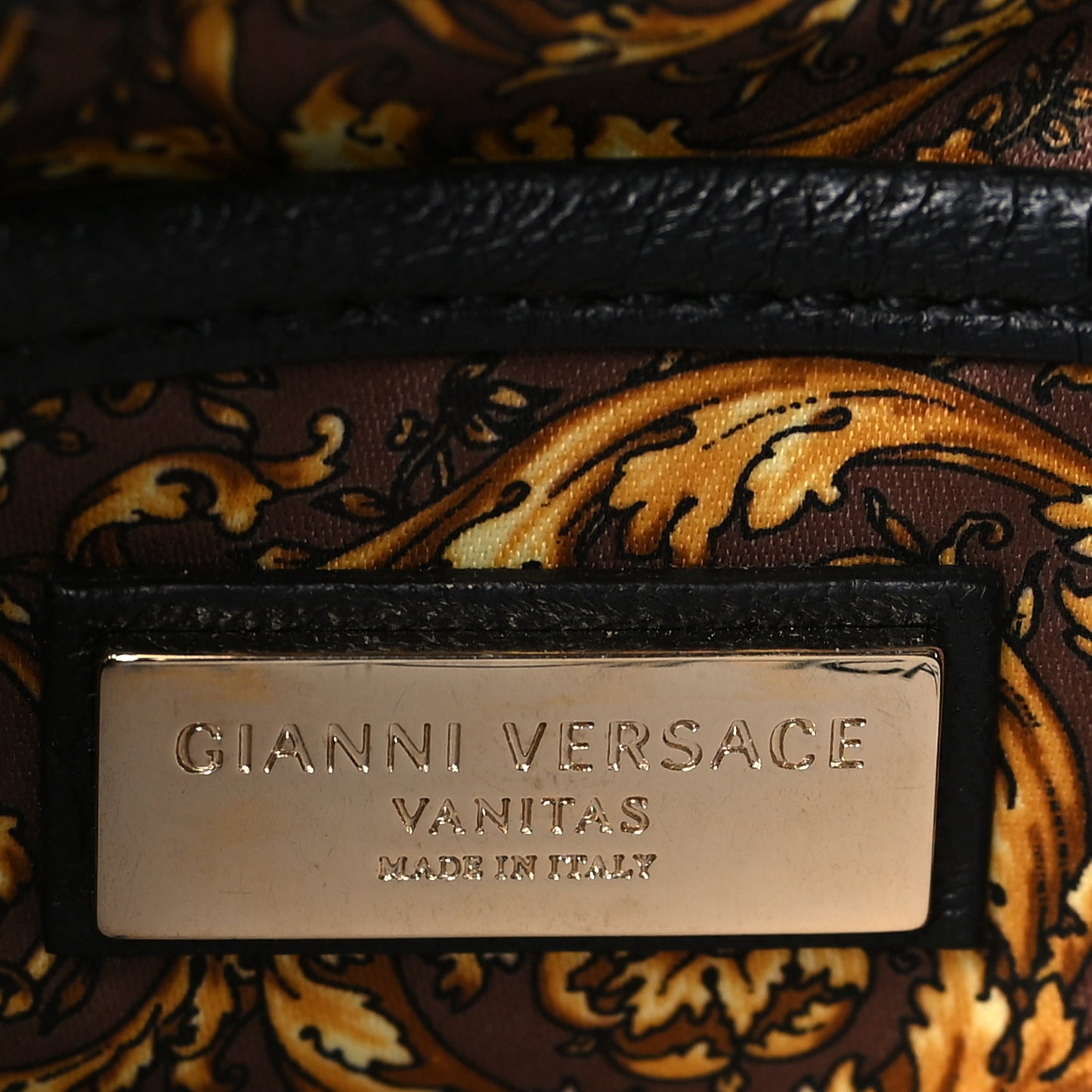 Nappa Barocco Quilted Calliope Vanitas Shoulder Bag Black