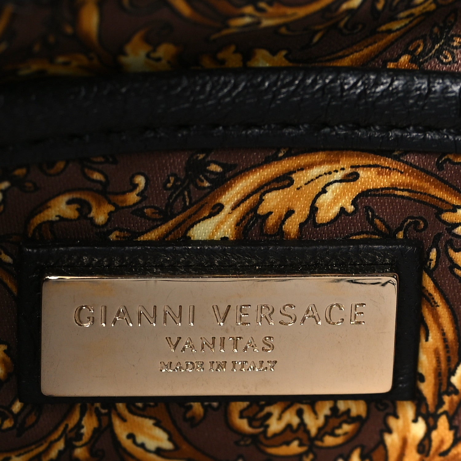 Versace Nappa Barocco Quilted Calliope Vanitas Shoulder Bag Black 6 of 10