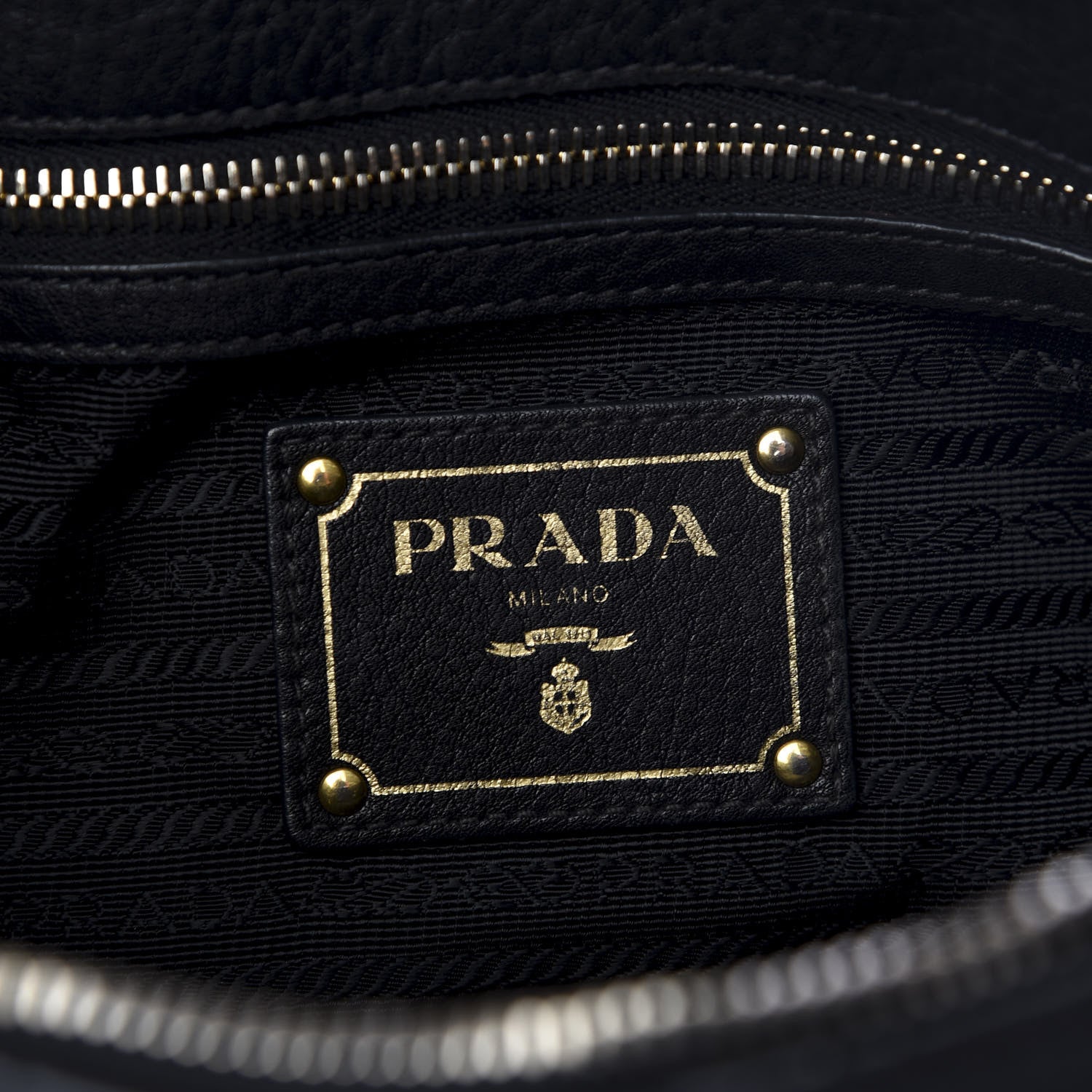 Prada Vitello Daino Shoulder Bag Black 7 of 8