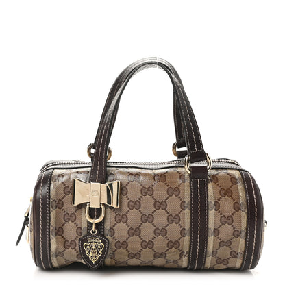 Gucci Crystal Monogram Duchessa Small Boston Bag Brown 1 of 10