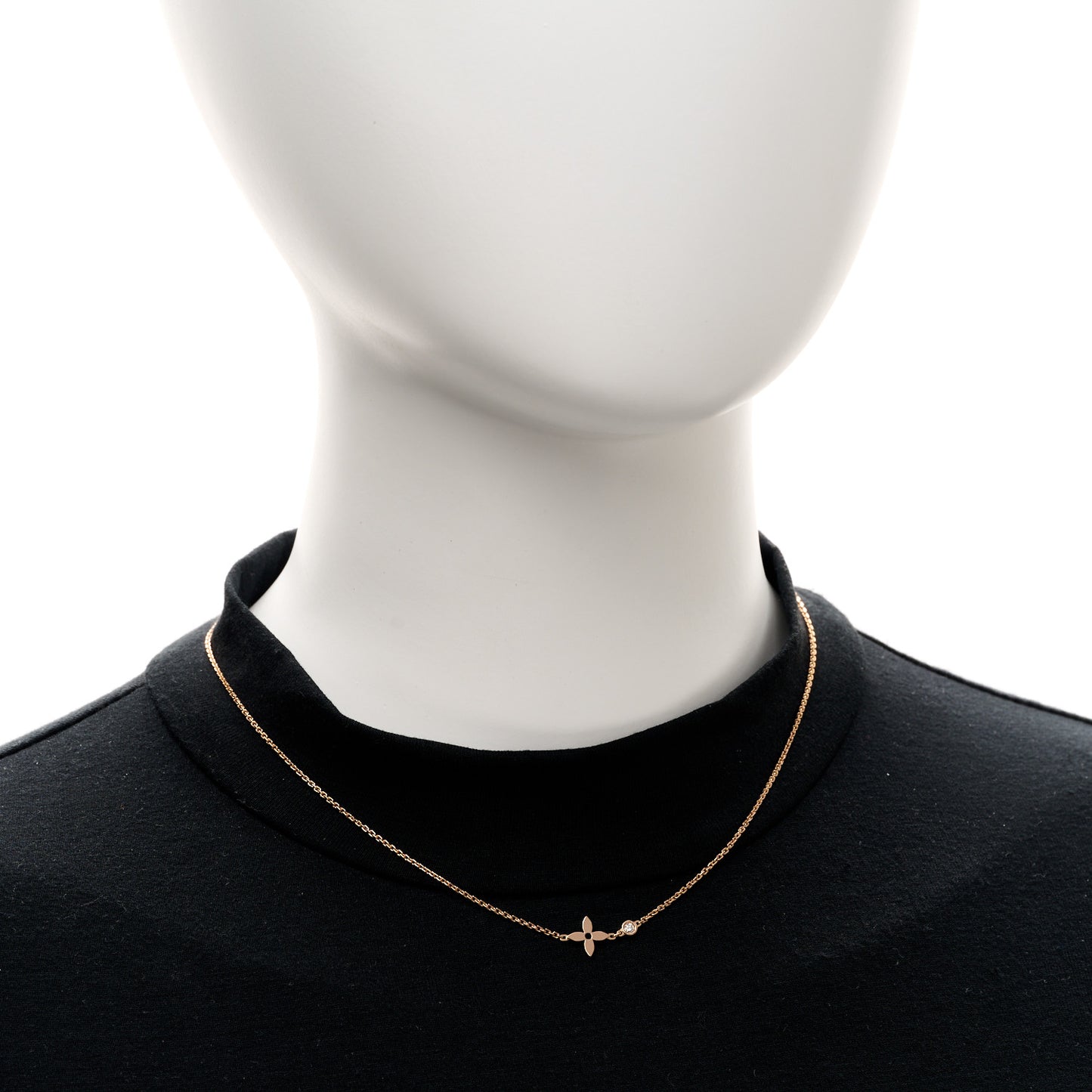 18K Pink Gold Diamond Idylle Blossom Pendant Necklace