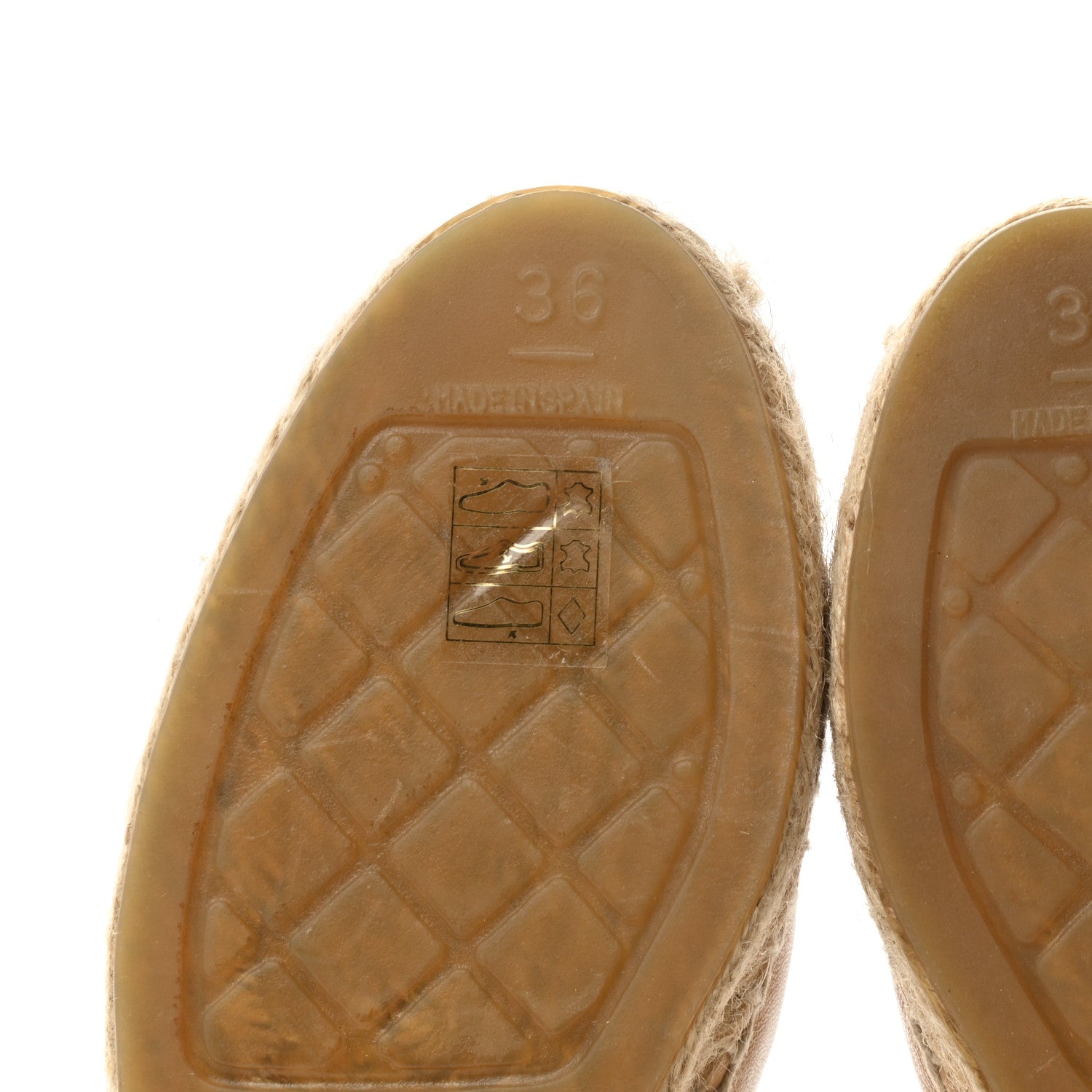 Chanel Lambskin CC Espadrilles 36 Beige Black 7 of 11