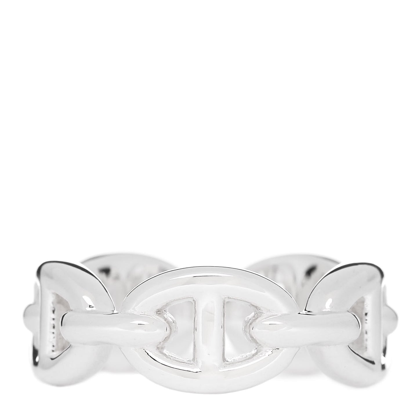 Sterling Silver PM Chaine d'Ancre Enchainee Band Ring 51 5.75