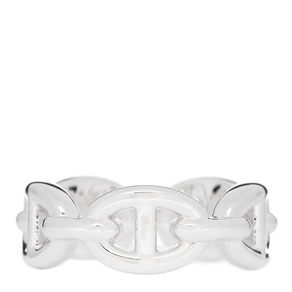 Hermes Sterling Silver PM Chaine d'Ancre Enchainee Band Ring 51 5.75 1 of 9