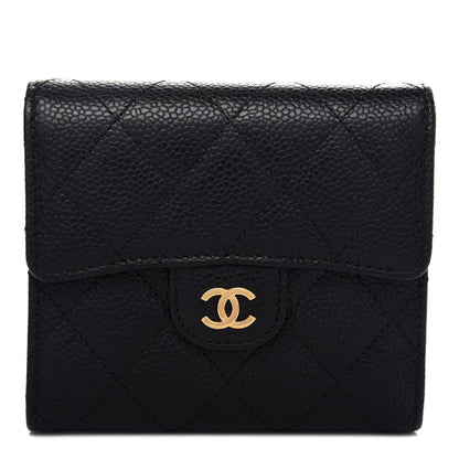 Chanel Caviar Quilted Compact Flap Wallet Black 1 of 8