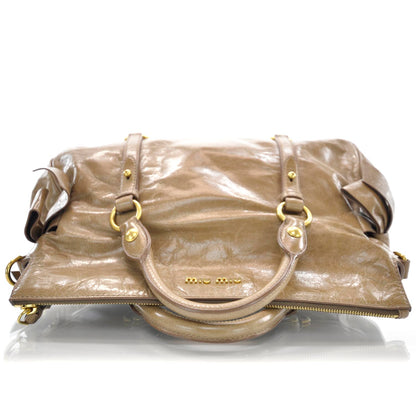 Miu Miu Leather Vitello Lux Bow Bag 5 of 10