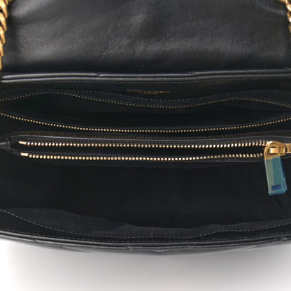 Saint Laurent Calfskin Y Quilted Monogram Medium Loulou Chain Satchel Black 5 of 9
