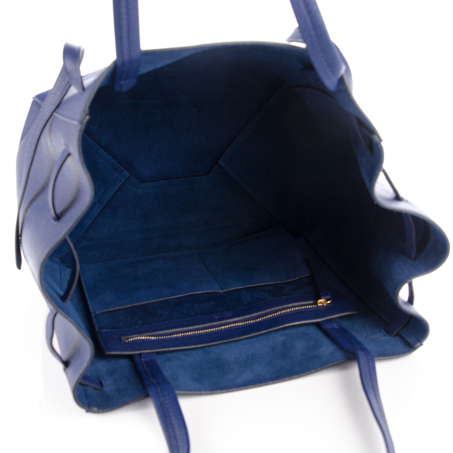 Celine Soft Grained Calfskin Small Belt Cabas Phantom Indigo 5 of 8