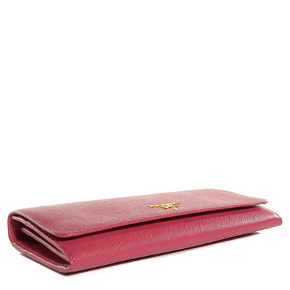 Prada Saffiano Metal Oro Chain Wallet Peonia 5 of 11