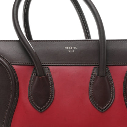 Celine Satin Calfskin Mini Tri-Color Luggage Blood 8 of 13