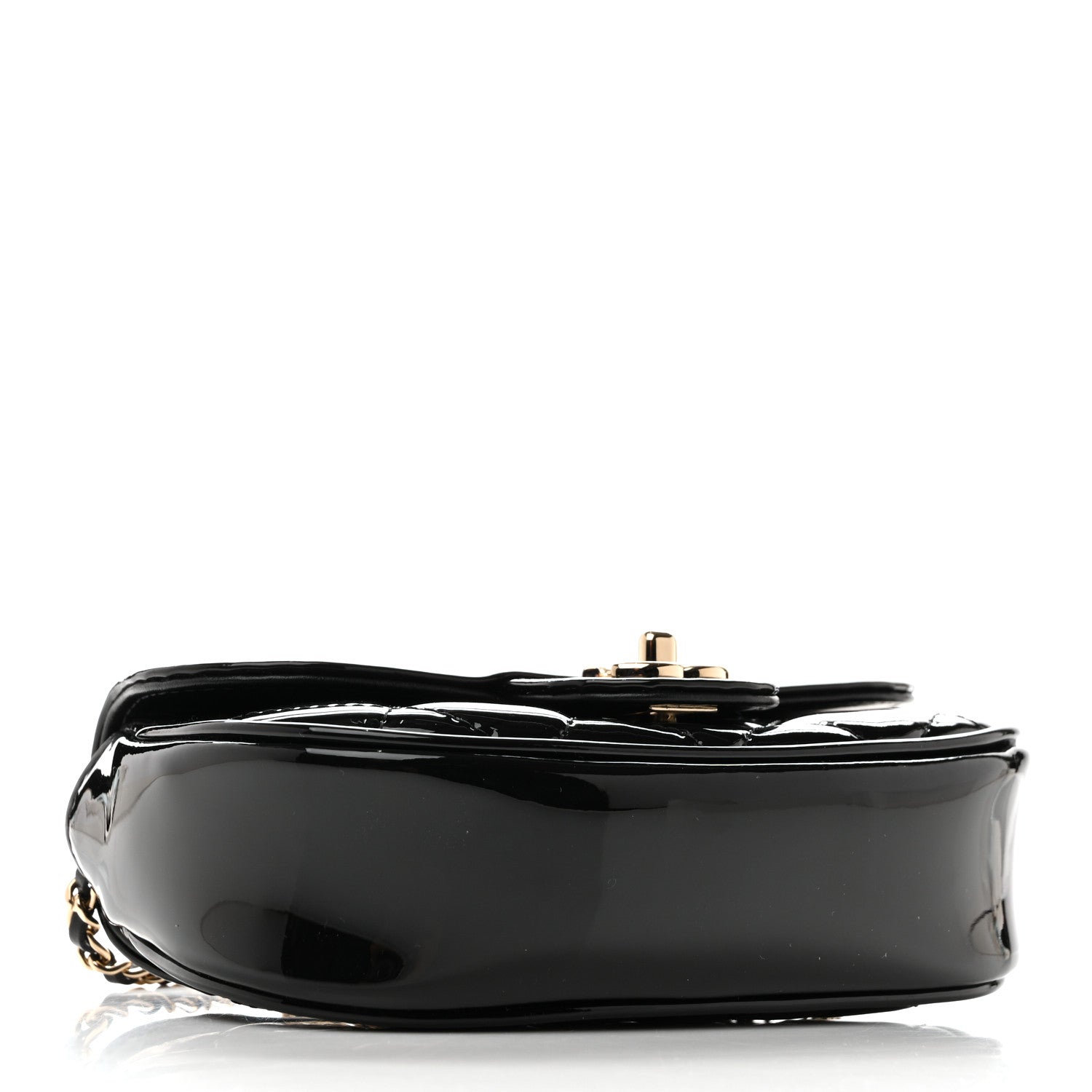 Chanel Patent Calfskin Quilted Mini Clutch Black 4 of 11