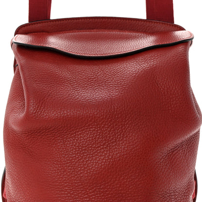 Hermes Taurillon Clemence Sherpa Backpack Rouge Garance 7 of 17