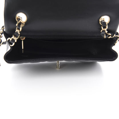 Chanel Lambskin Quilted Mini Rectangular Flap Black 5 of 11