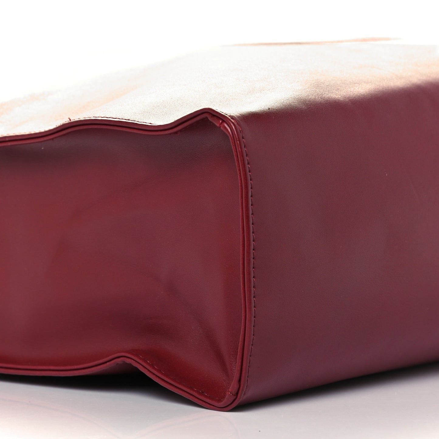 Vegan Leather Medium Shopping Bag Oxblood