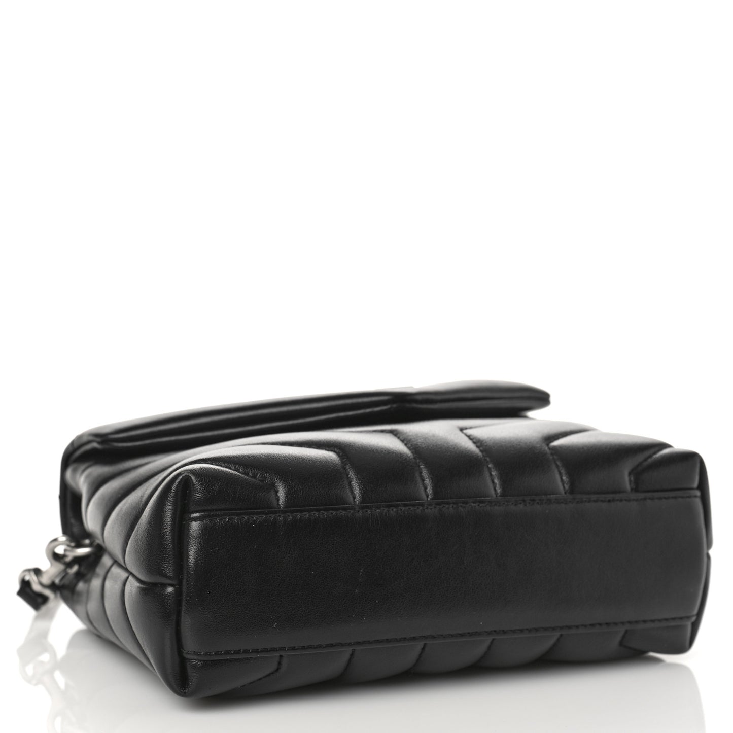 Calfskin Y Quilted Monogram Toy Loulou Crossbody Bag Black