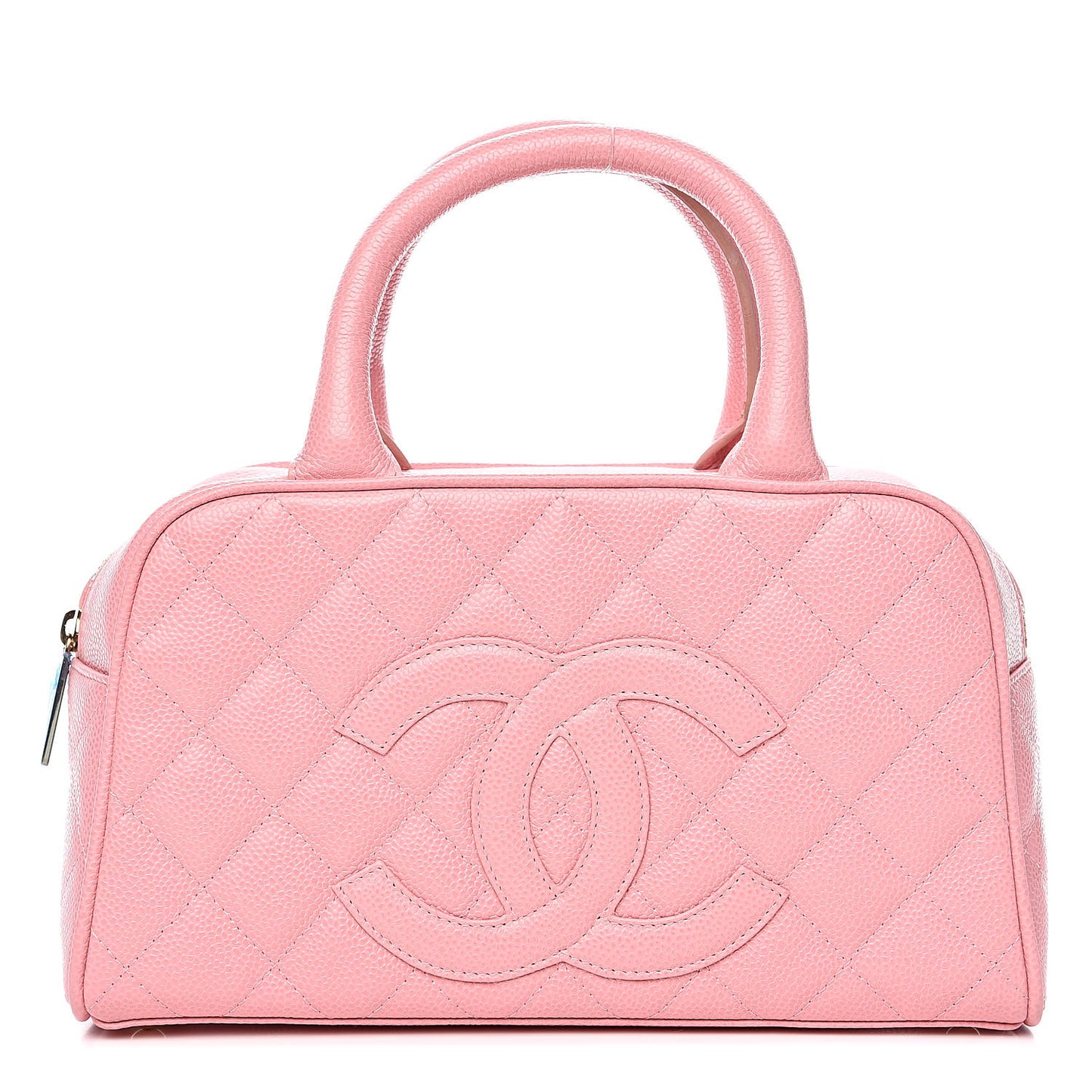 Caviar Quilted Small Bowler Pink